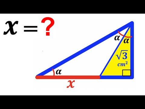 Видео: Можете ли вы найти длину отрезка X? | (Треугольники) | #математика #математика | #геометрия