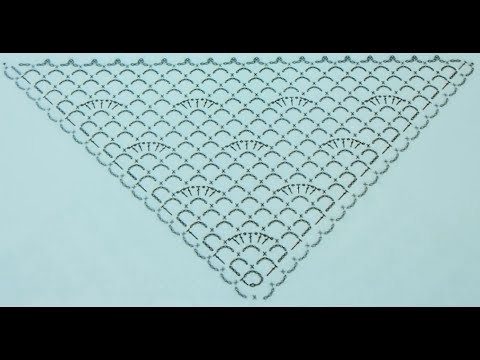 Видео: Вязание крючком ПРОСТАЯ ШАЛЬ для начинающих/Shawl crochet tutorial/ Узор для шали. Бактус Урок 182