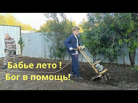 Видео: Мальчики трудятся✊.Бабье лето!👍🤗❤️