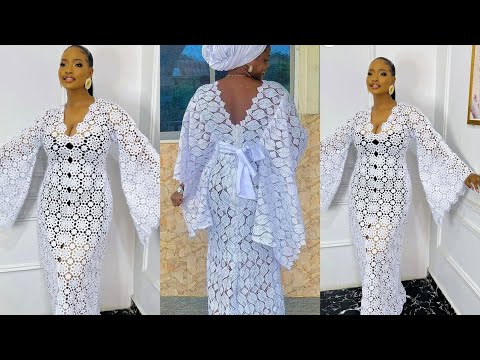 Видео: Как кроить и сшить это модное белое кружевное платье BUBU с накидкой на рукавах / Agbada / Подход...