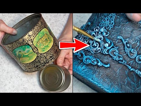 Видео: Железные банки превратили в шикарную вещь! Только посмотрите на результат, он вас точно  удивит!