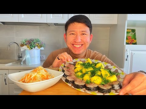 Видео: МУКБАНГ СКУМБРИЯ С КАРТОШКОЙ🤤 КВАШЕННАЯ КАПУСТА MUKBANG POTATOES WITH MACKEREL NOT ASMR
