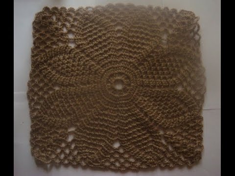 Видео: Большой квадратный мотив.Square crochet motif