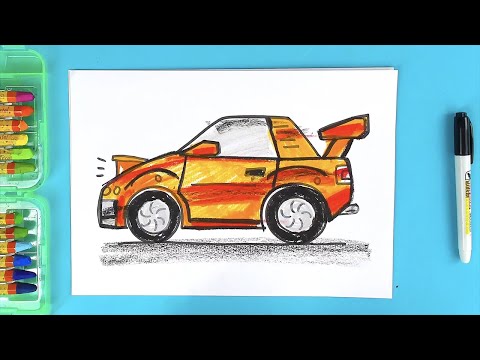 Видео: Как нарисовать МАШИНУ - урок рисования для детей