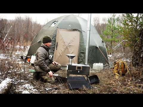 Видео: ОХОТА С НОЧЕВКОЙ В ПАЛАТКЕ / НА ОСЕННЕМ ПЕРЕЛЕТЕ УТКИ / ТЕСТИРУЕМ УНИКАЛЬНУЮ ПЕЧЬ!