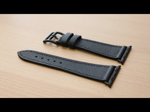 Видео: Как сделать кожаный ремешок для Apple Watch 45 мм. Бесплатная выкройка №206