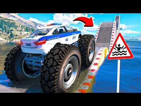 Видео: СМОЖЕТ ЛИ ГИГАНТСКАЯ ДПС ЛАДА ВЕСТА ПРОЕХАТЬ ВОДНЫЕ КОЧКИ В ГТА 5 МОДЫ! ЭКСПЕРИМЕНТЫ В GTA 5 MODS