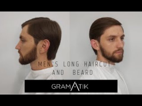 Видео: Мужская удлиненная стрижка + стрижка бороды.