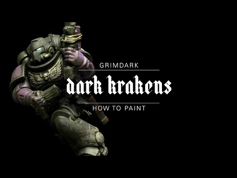 Видео: Как рисовать: Grimdark Space Marines - Dark Krakens