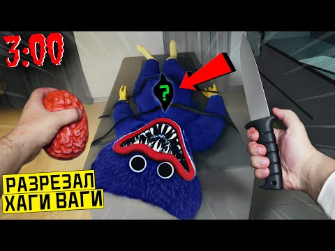 Видео: РАЗРЕЗАЛ РЕАЛЬНОГО ХАГИ ВАГИ в 3:00 *что внутри хаги ваги* Poppy Playtime