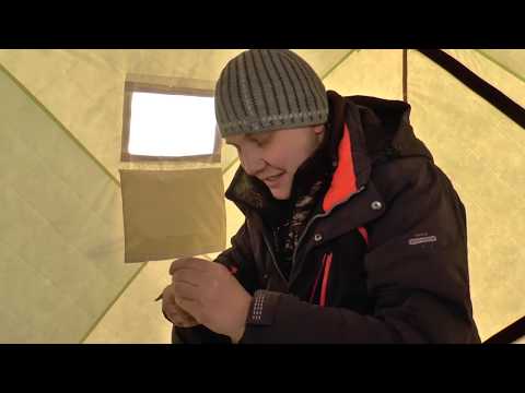 Видео: Перетаскивание палатки, ходовая ловля окуня. Урефты