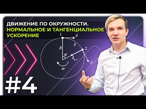 Видео: Движение по окружности. Нормальное и тангенциальное ускорение | 50 уроков физики (4/50)