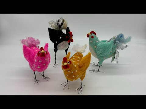 Видео: Мастер-класс по изготовлению курицы из фетра с иглой