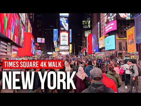 Видео: НЬЮ-ЙОРК 🇺🇸 Потерялся на Таймс-сквер | Ночной прогулка в 4K среди огней Манхэттена