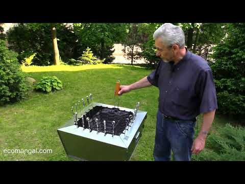 Видео: Бездымный, вертикальный Эко мангал. Гриль Эко.