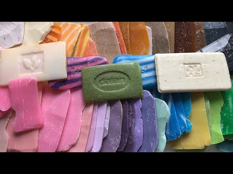 Видео: ASMR breaking soap plates, soap leftovers, calming crunch, no talk/ ломают мыльные пластинки