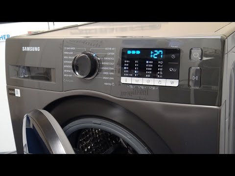 Видео: Стиральная машина с сушкой Samsung WD90TA046, 9 кг, 1400 оборотов в минуту