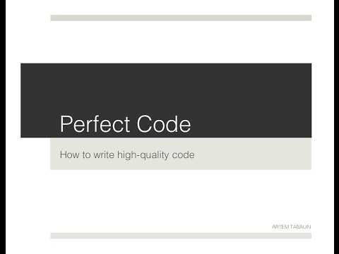 Видео: Идеальный код (часть 1)