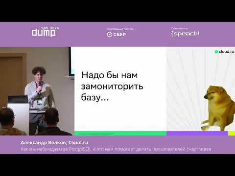 Видео: Александр Волков. Как мы наблюдаем за PostgreSQL и это нам помогает делать пользователей счастливее