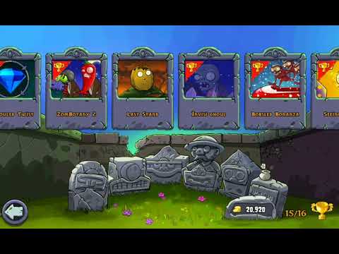 Видео: Прохождение игры plant vs zombies мини игры : зомби-невидимки и боулинг2