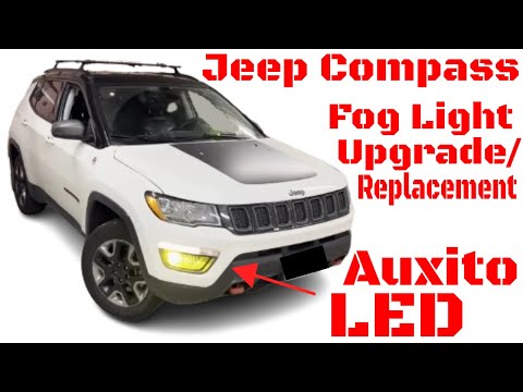 Видео: Замена лампочек в противотуманных фарах Jeep Compass — светодиодная модернизация от Auxito