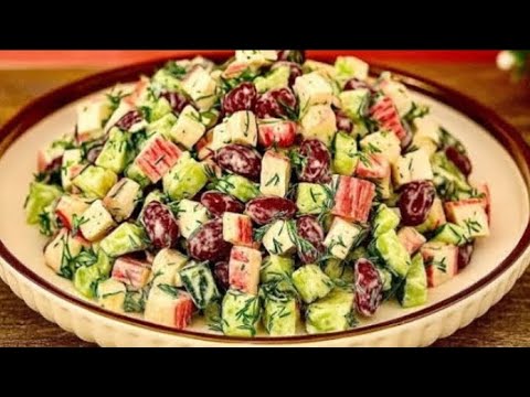 Видео: Всего ТРИ ингредиента, а готовится за 5 минут! САЛАТ "СВЕЖЕСТЬ"  Легко и Вкусно!😋