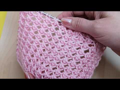 Видео: Чудо узор. Мелкая СЕТОЧКА - СЕРДЕЧКАМИ. Ажур спицами. 188