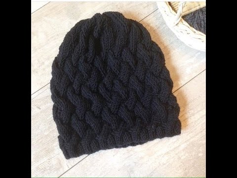Видео: Шапка-плетенка спицами "Black " / отзыв о пряже drops merino extra fine