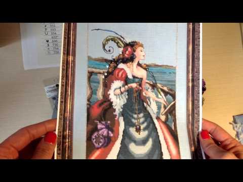 Видео: Mirabilia "The Red Lady Pirate" by Nora Corbett обзор комплекта для вышивки