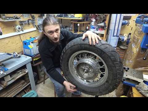 Видео: Камерно-безкамерное спицованное колесо и его ТО Suzuki Intruder