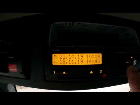 Видео: Дигитален тахограф - ръчно въвеждане на 45ч пауза.