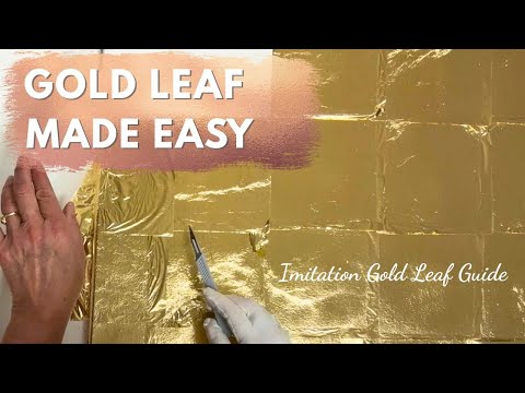 Видео: Как нанести сусальное золото на холст | Пошаговое руководство для начинающих