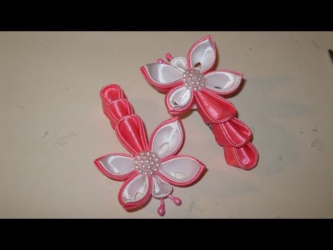 Видео: Канзаши "Стрекоза,,,//  dragonfly Kanzashi//