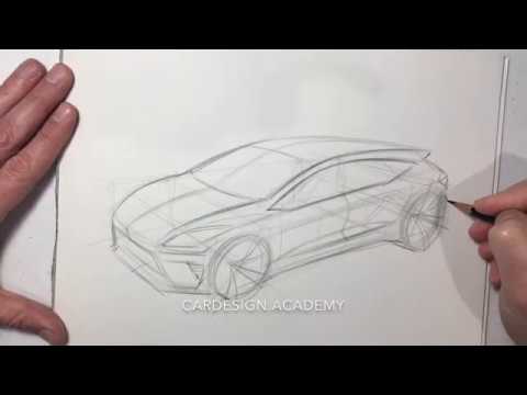 Видео: Основы автомобильного дизайна: эскиз хэтчбека