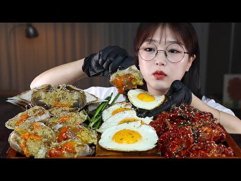 Видео: АСМР ЕДА Краб, маринованный в соевом соусе🦀🍳 | MUKBANG