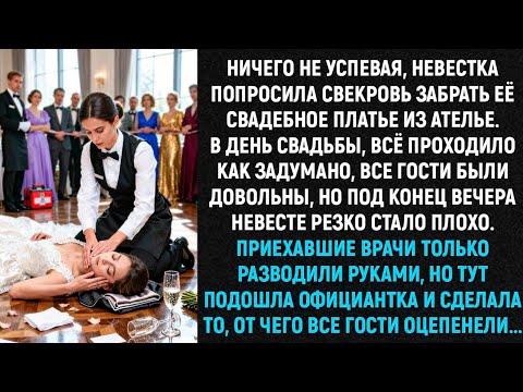 Видео: «Ничего не успевая, невестка попросила свекровь забрать её свадебное наряд из салона. А на свадьбе…»