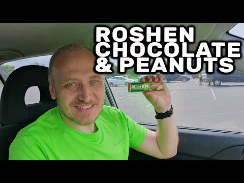 Видео: Батончик Рошен шоколадный с арахисовой начинокй/ Roshen Chocolate & Peanuts  Распаковка