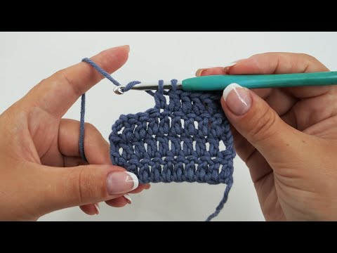 Видео: 4. Столбик с накидом (dc US / tr UK)📚 Уроки вязания крючком📖 Как вязать столбик с накидом