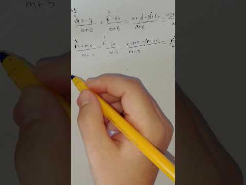 Видео: Алгебра 7 сынып. 6.33 есеп. Алгебралық бөлшектерді қосу және азайту. Шыныбеков