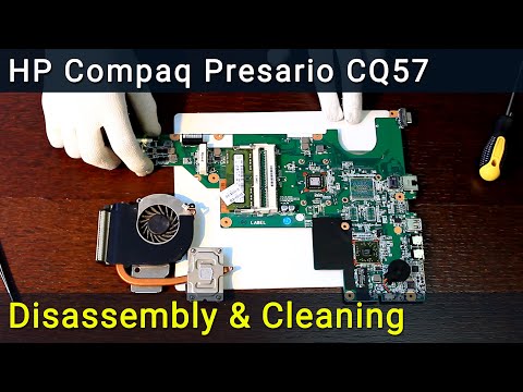 Видео: HP Compaq Presario CQ57 Разборка, чистка вентилятора от пыли и замена термопасты