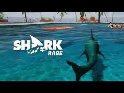 Видео: это акула есть всех людей которые отдыхают в бассейне в игре Shark Rage
