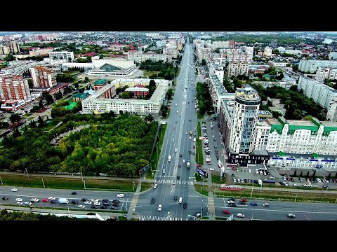 Видео: Полёт над Омском (продолжение). Улица Масленникова в сторону Красной Звезды. Родные края, Школа 56❤️