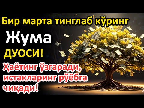 Видео: Жума  куни Пайғамбар Муҳаммад ﷺ дуоси, инша Аллоҳ, омонлик, бойлик ва муваффақият келтиради