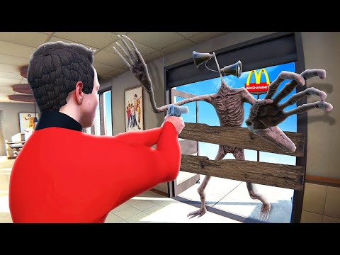 Видео: Защита Макдоналдса от Сиреноголового — Bonelab VR Mods