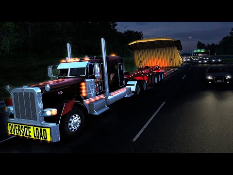 Видео: Peterbilt 389 Straight piped негабаритный груз | American Truck Simulator v1.53 | 2K Gameplay POV
