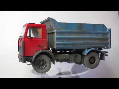 Видео: Обзор модели МАЗ-5551 (AVD-models) 1/43 авторская сборка  Car model 1/43 MAZ-5551
