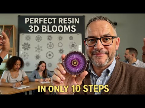 Видео: Проблемы с 3D-цветами из смолы? Как создать ИДЕАЛЬНЫЕ 3D-цветы из смолы — 10 простых шагов