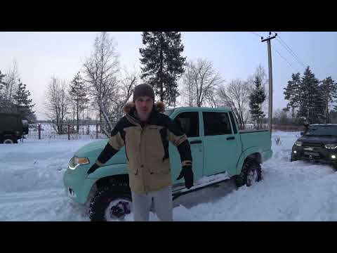 Видео: УАЗы в компании с Volvo по зимнему лесу.