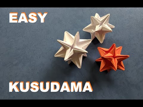 Видео: Легкая кусудама из бумаги оригами | Easy paper kusudama