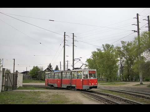 Видео: Бийский трамвай. 5 маршрут. Льнокомбинат - ул. Гилева. Осень 2021г.